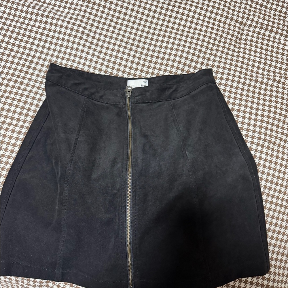 Aritzia Alfred Black Mini Skirt with Zipper